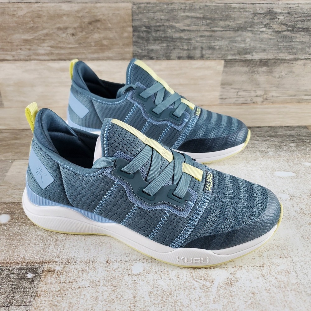 Kuru Stride Move Womens Shoes Sz 6 M Blue Haze Lime Sorbet Lace Up Sneakers